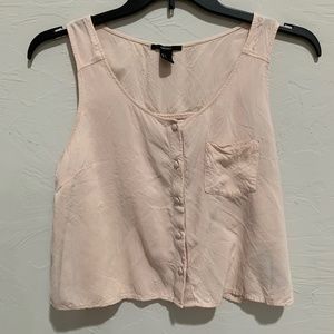 Cream/Light Pink Crop Top
